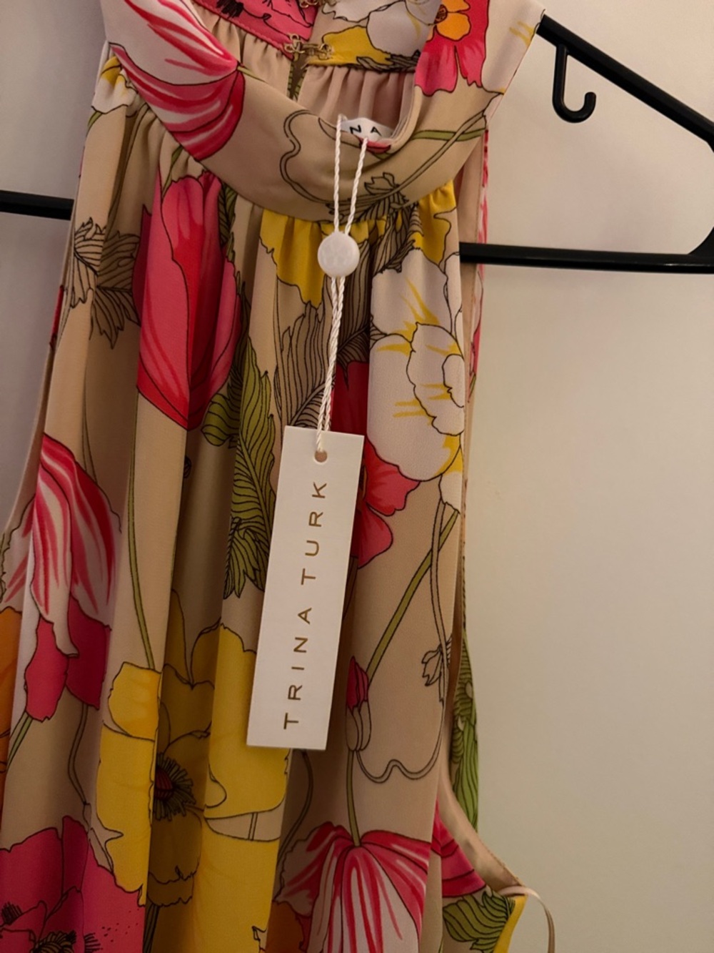 Trina Turk Floral Maxi Dress in Yellow, Pink, Orange - Picture 8 of 10